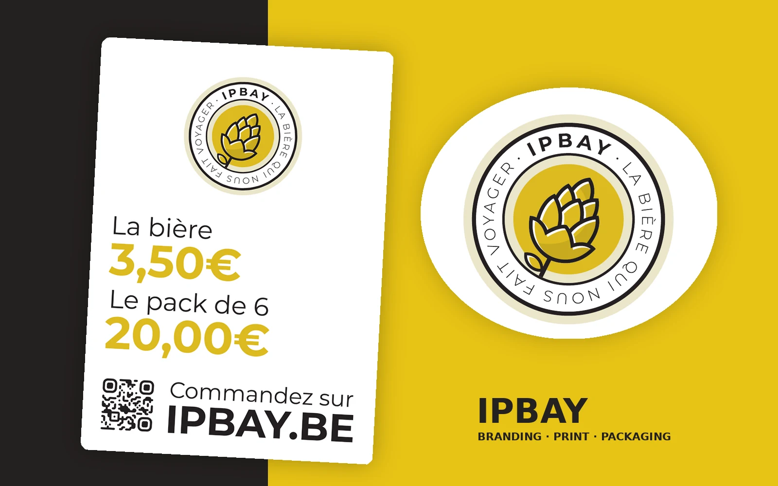 Identité IPBAY et affiche de communication pour la bière locale